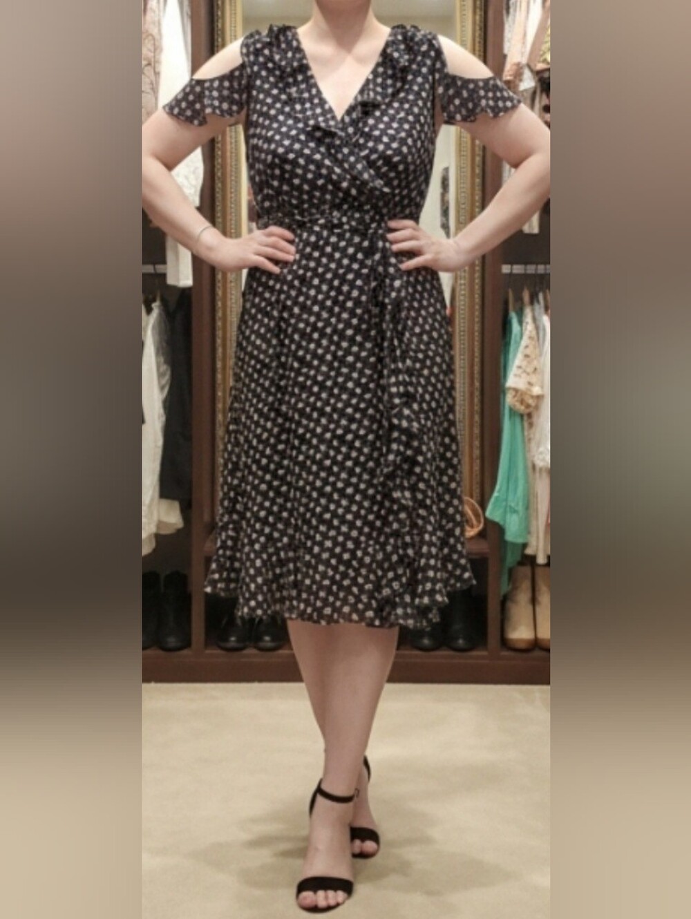 LOFT Black Wrap Dress